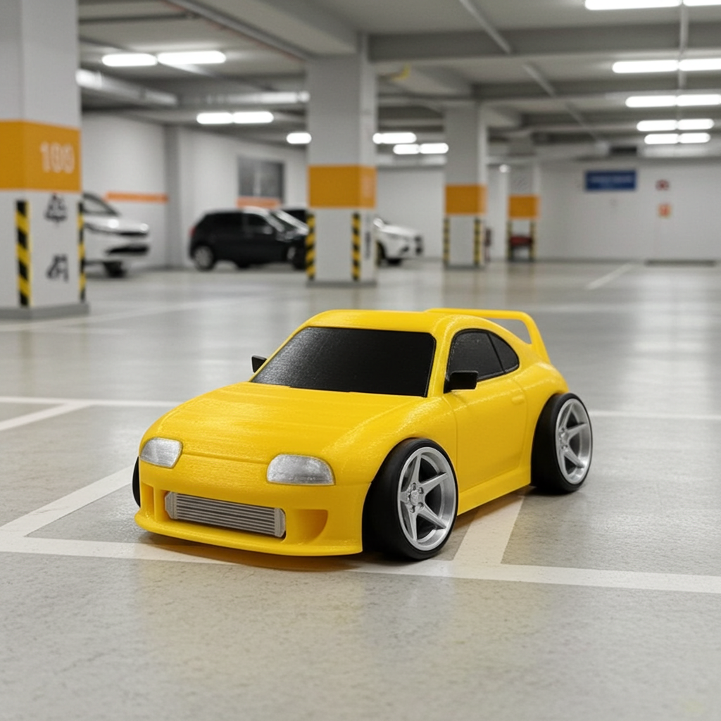 Tooned 90s JDM Sports Coupe 3D Printed Model | Turbo Street Car Wide Stance | Tuner Style Desk Display | Collector Decor