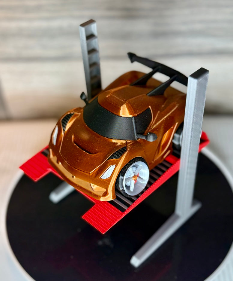3D-Printed 2-Post Garage Lift for Tooned Cars (Choose Size)