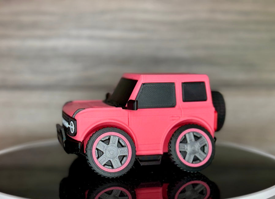 Tooned 2-Door Off-Road SUV 3D Printed Model | Retro Modern 4x4 Truck Style | Soft & Hard Top Options | Adventure Desk Decor