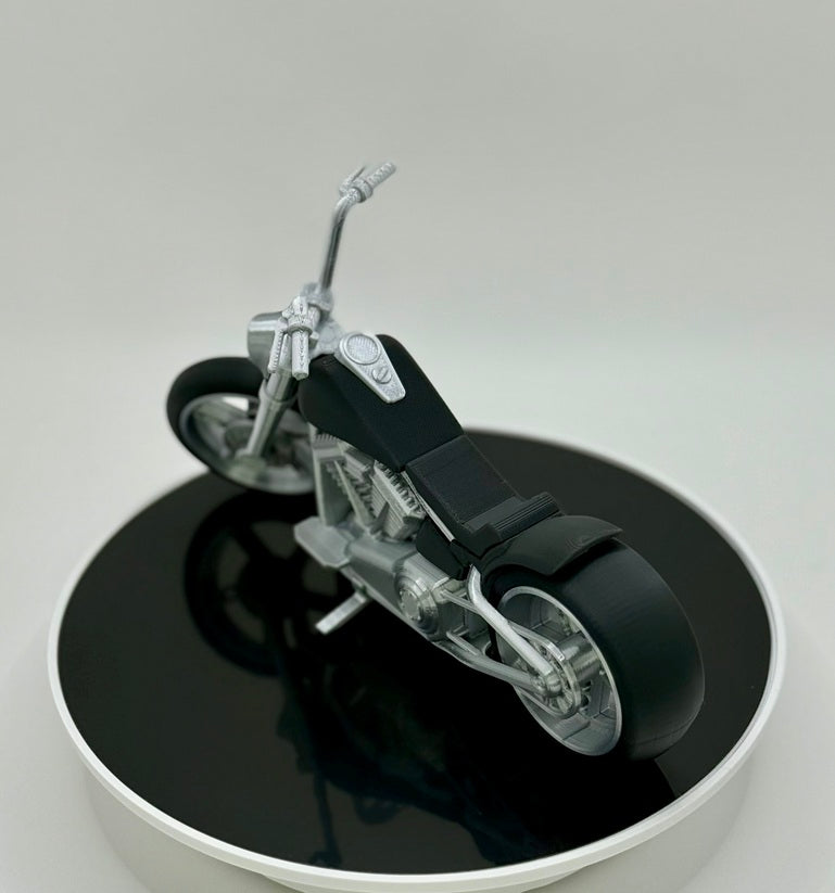 3D Printed Classic Cruiser Motorcycle Model | Fat Tire V-Twin Style Bike | Wide Stance Chopper Decor | Desk & Garage Collectible Gift