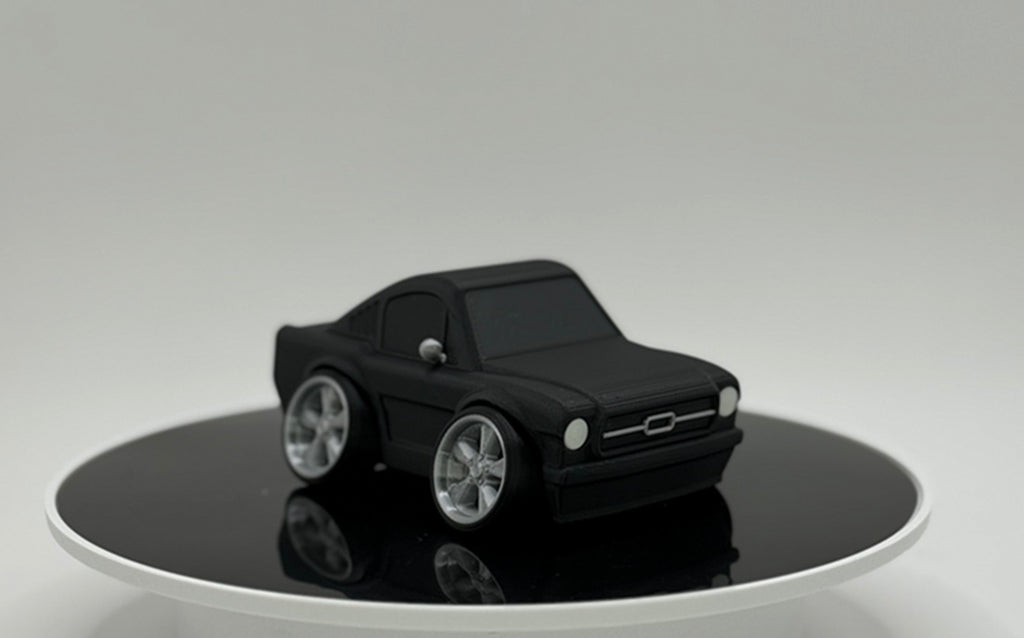 Tooned Classic Fastback Muscle Car 3D Printed Model | Wide Stance Retro Coupe | Cartoon Car Desk Decor | Collector Display
