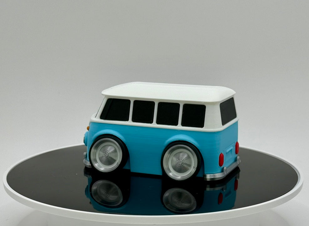 3D Printed Classic Type 2 Microbus Model | Retro Wide Stance Camper Van Decor | Vintage German Bus Inspired Desk Display | Collectible Gift
