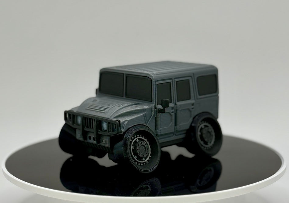 Tooned Heavy Duty Off-Road SUV Model | Boxy Military Style 4x4 Truck | Rugged Wide Stance Desk Decor | 3D Printed Collectible