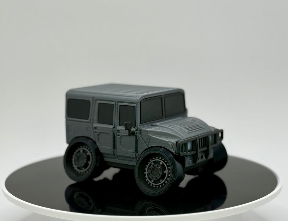 Tooned Heavy Duty Off-Road SUV Model | Boxy Military Style 4x4 Truck | Rugged Wide Stance Desk Decor | 3D Printed Collectible