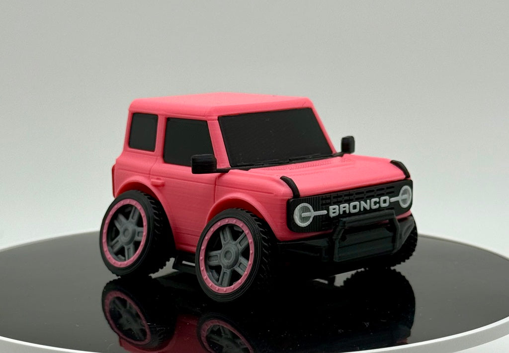 Tooned 2-Door Off-Road SUV 3D Printed Model | Retro Modern 4x4 Truck Style | Soft & Hard Top Options | Adventure Desk Decor