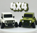 Tooned 2-Door Off-Road 4x4 3D Printed Model | Cartoon Style Truck | Custom Star and Skull Badge | Offroad Desk Decor
