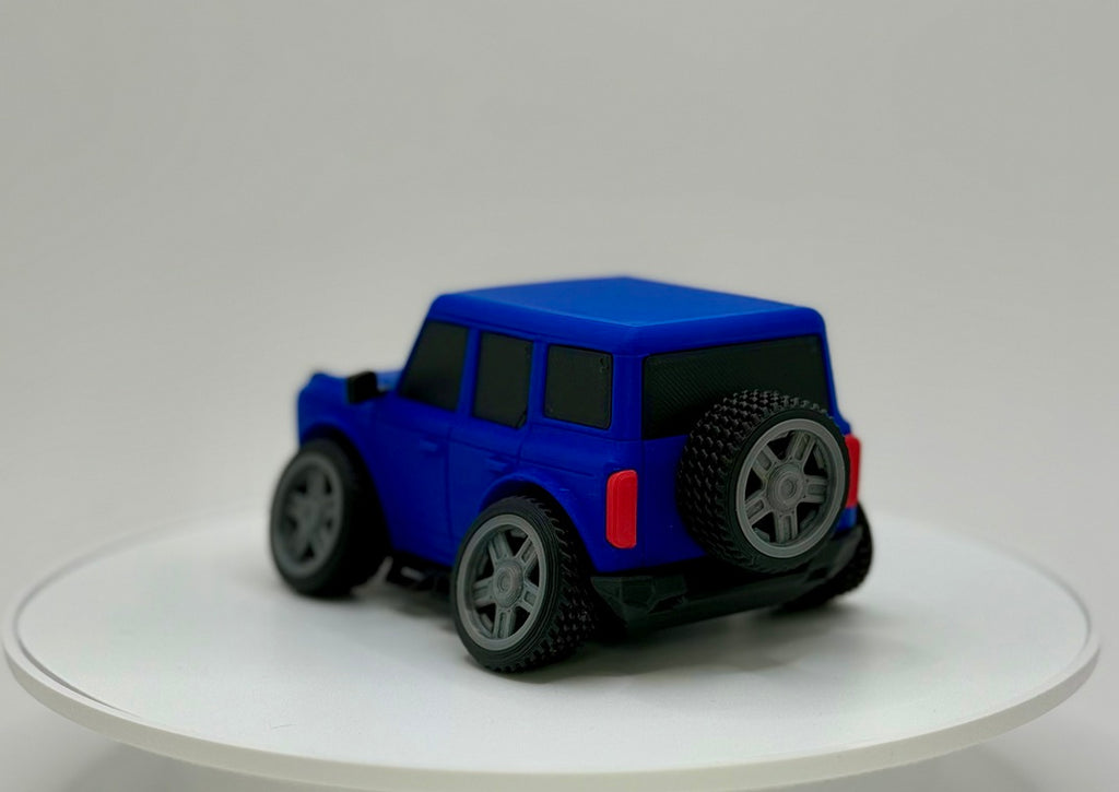 Tooned 4-Door Off-Road SUV 3D Printed Model | Modern Retro 4x4 Truck Style | Soft & Hard Top Options | Adventure Desk Decor