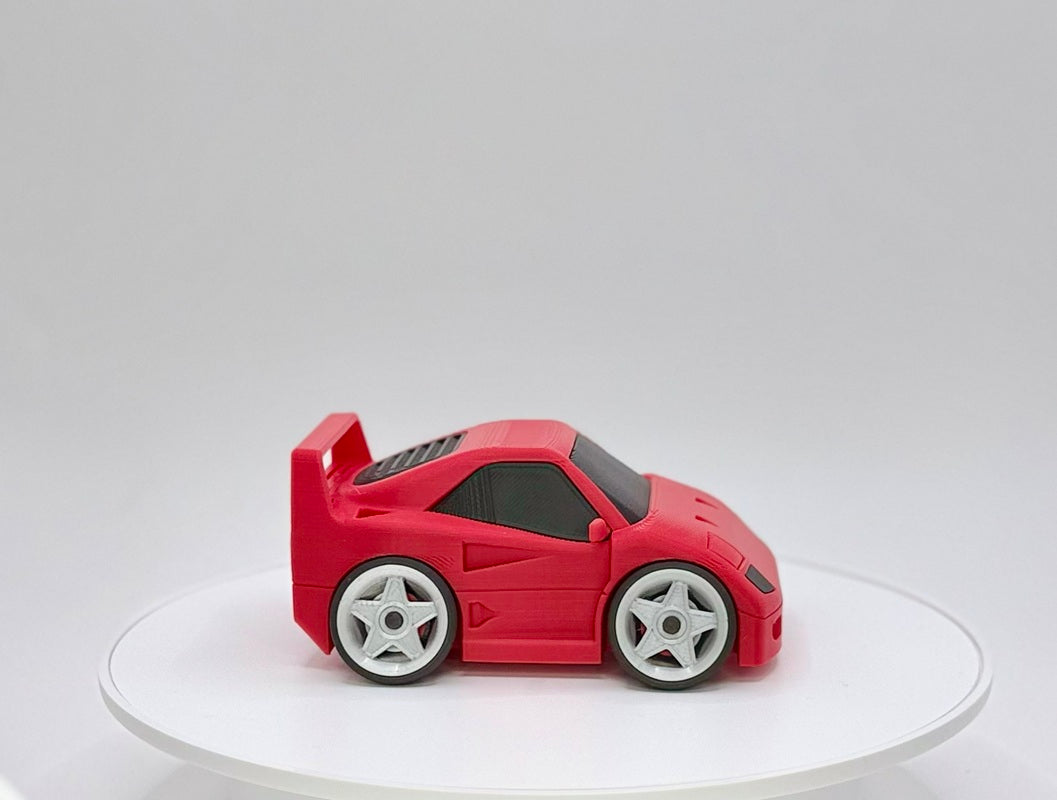 Tooned Italian Supercar 3D Printed Model | 80s Twin Turbo Exotic | Wide Body Race Style Car | Desk Display Collectible