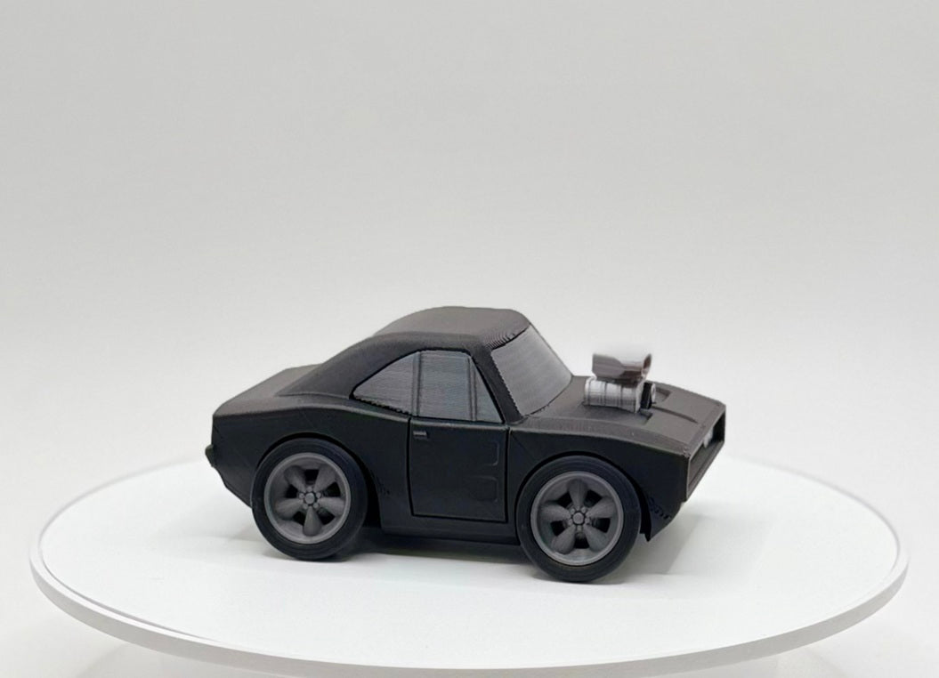 1970 Classic Muscle Car 3D Printed Model | Supercharged Street Beast | American V8 Wide Stance Car | Desk Display Collectible