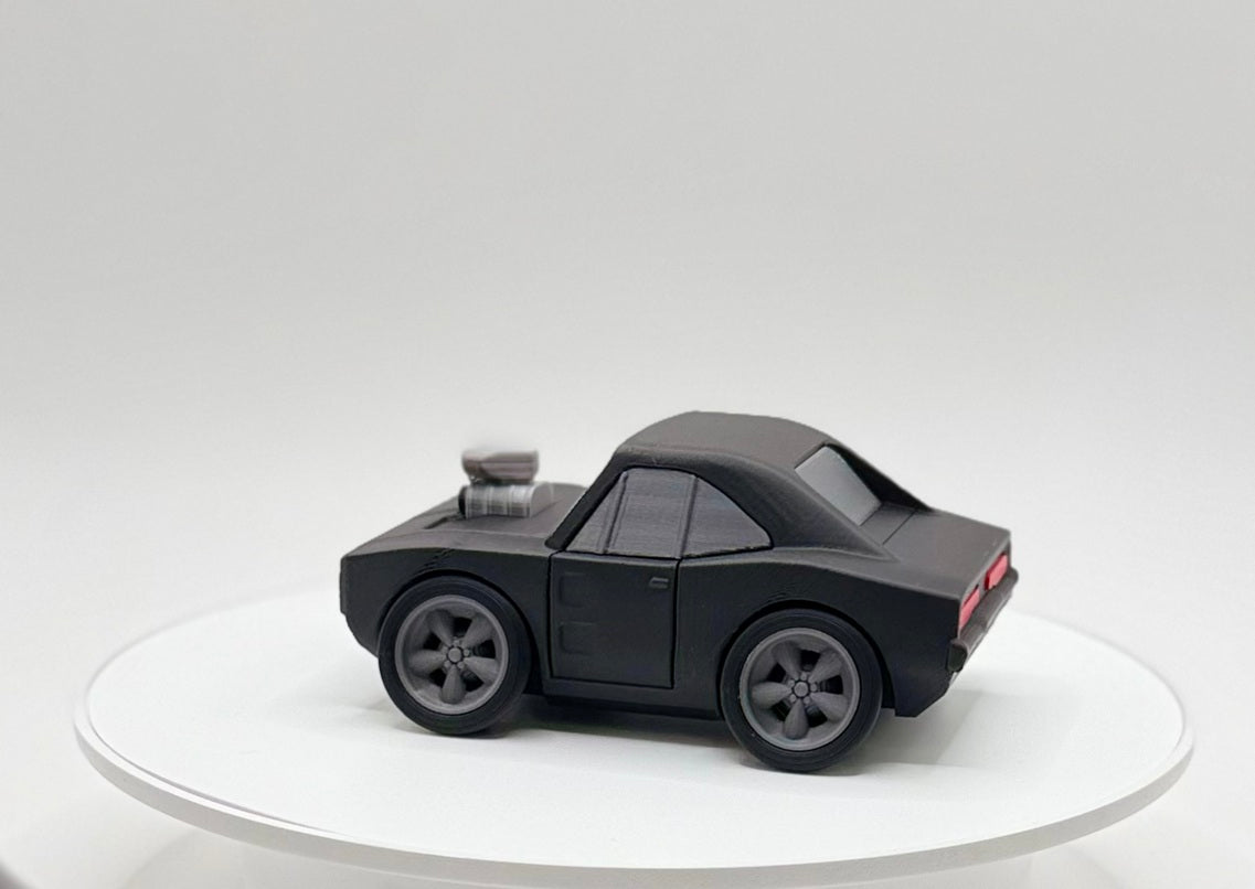 1970 Classic Muscle Car 3D Printed Model | Supercharged Street Beast | American V8 Wide Stance Car | Desk Display Collectible
