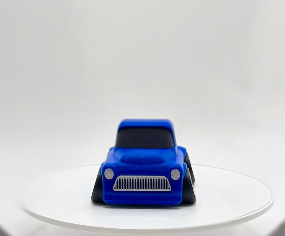 Tooned Classic Pickup Truck 3D Printed Model | Vintage Style Work Truck | Cartoon Utility Vehicle | Desk Display Collectible