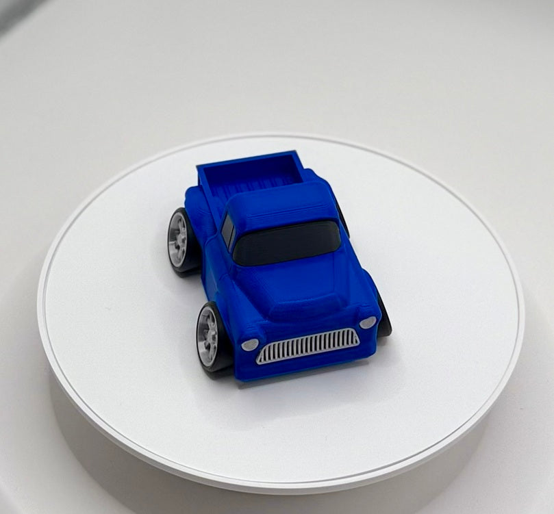 Tooned Classic Pickup Truck 3D Printed Model | Vintage Style Work Truck | Cartoon Utility Vehicle | Desk Display Collectible