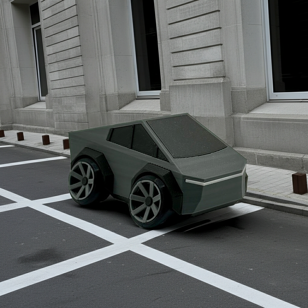 3D Printed Futuristic Electric Pickup Truck Model | Wide Stance Truck | Sci-Fi Style Desk Display | Modern Vehicle Decor