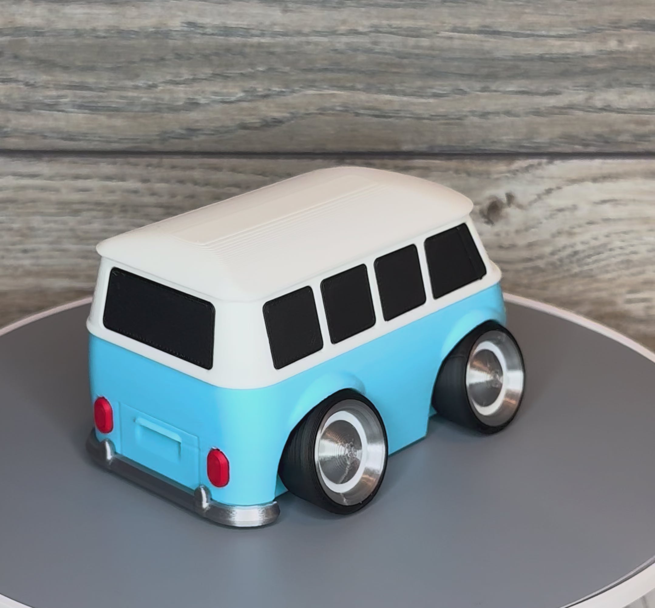 3D Printed Classic Type 2 Microbus Model | Retro Wide Stance Camper Van Decor | Vintage German Bus Inspired Desk Display | Collectible Gift
