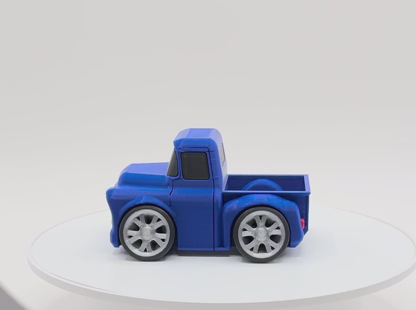 Tooned Classic Pickup Truck 3D Printed Model | Vintage Style Work Truck | Cartoon Utility Vehicle | Desk Display Collectible
