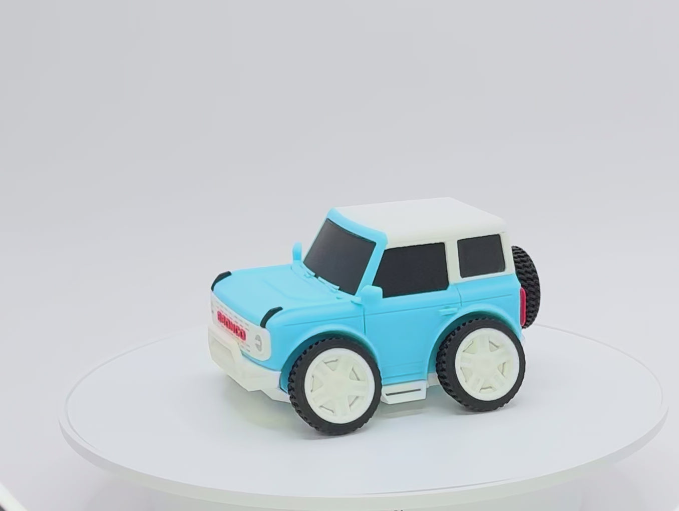 Tooned 2-Door Off-Road SUV 3D Printed Model | Retro Modern 4x4 Truck Style | Soft & Hard Top Options | Adventure Desk Decor