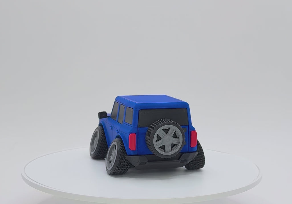 Tooned 4-Door Off-Road SUV 3D Printed Model | Modern Retro 4x4 Truck Style | Soft & Hard Top Options | Adventure Desk Decor